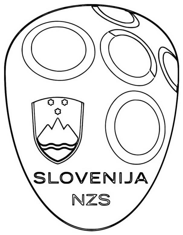 Desenho De eslovênia Euro 2024 Para Colorir