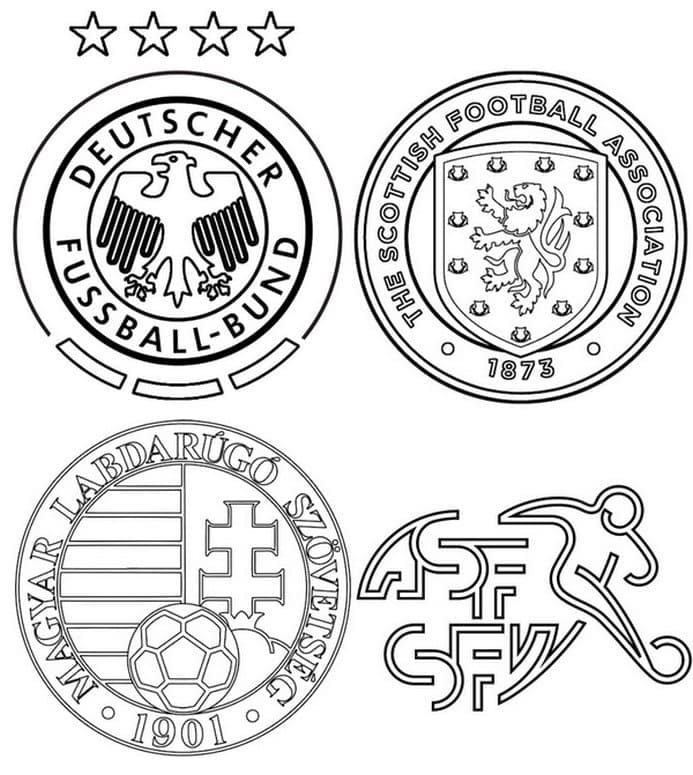 Desenho De Grupo A Euro 2024 Para Colorir