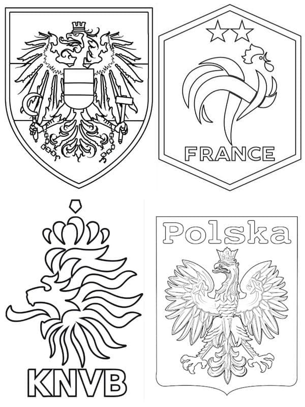 Desenho De Grupo D Euro 2024 Para Colorir