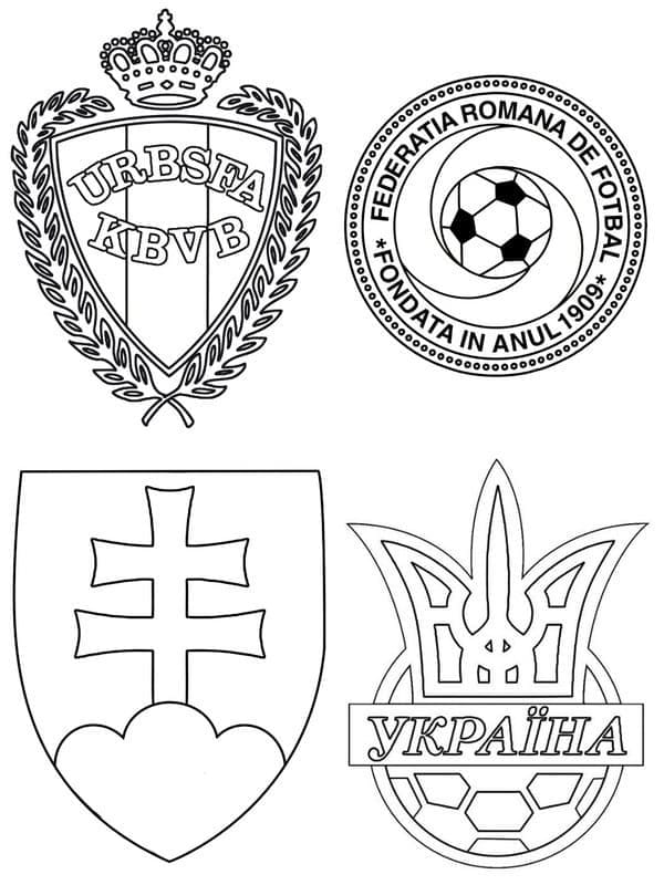 Desenho De Grupo e Euro 2024 Para Colorir