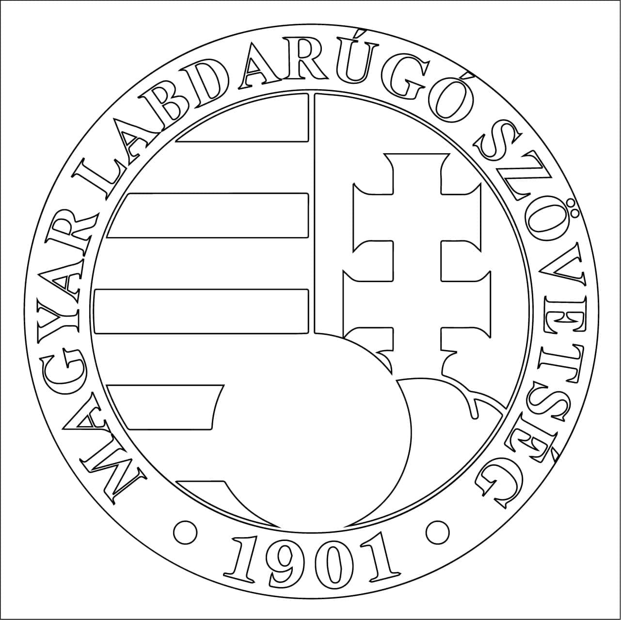 Desenho De Hungria Euro 2024 Para Colorir