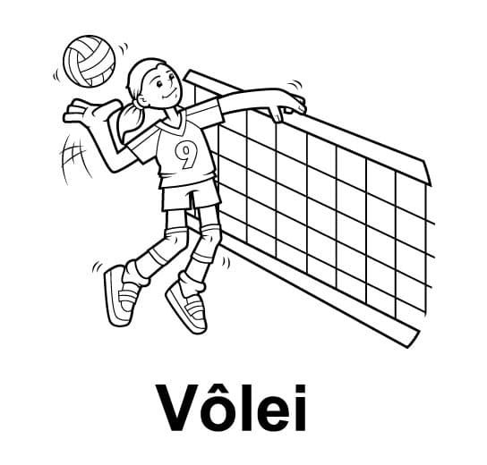 Desenho De Atividade De vôlei Para Imprimir