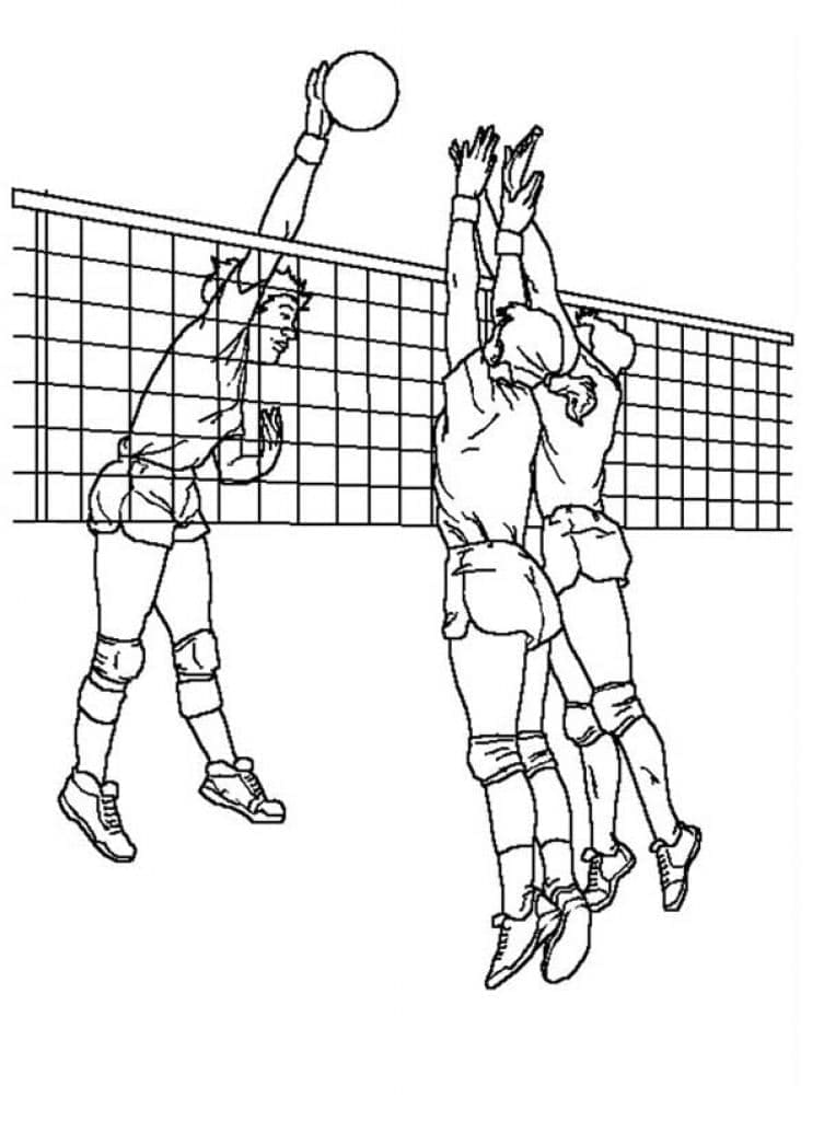 Desenho De Jogador De vôlei Para Pintar
