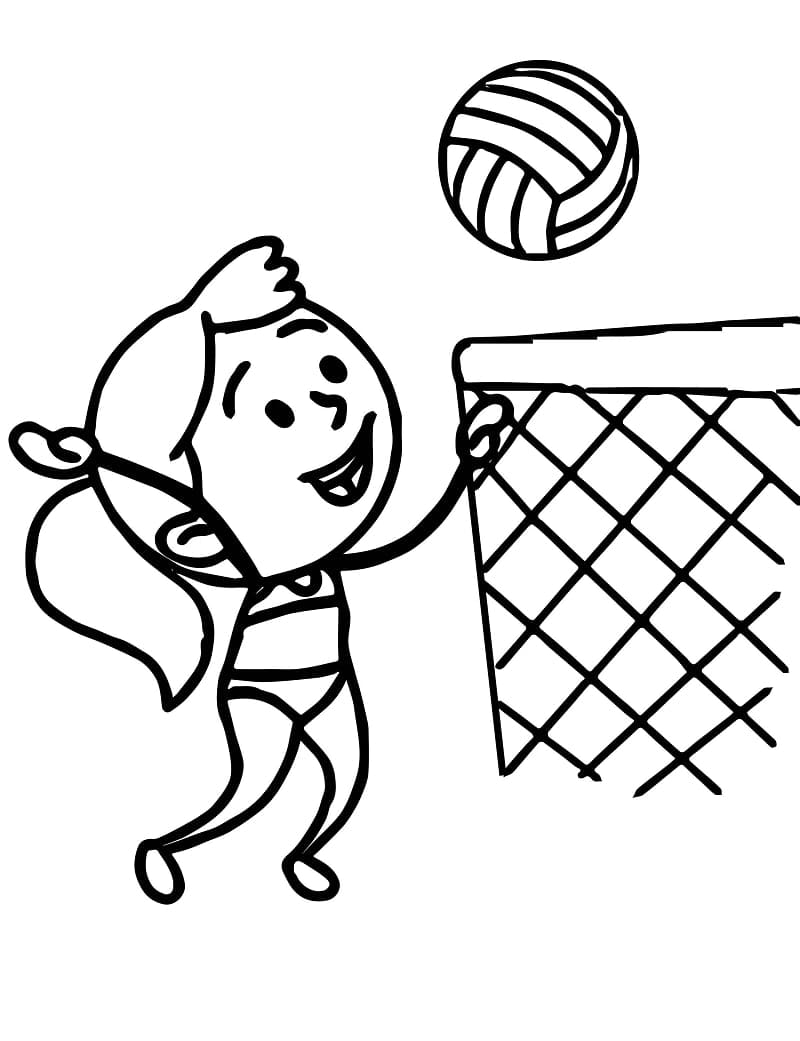 Desenho De Quadra De vôlei Para Colorir