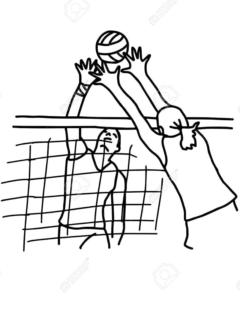 Desenho De Time De vôlei Para Imprimir
