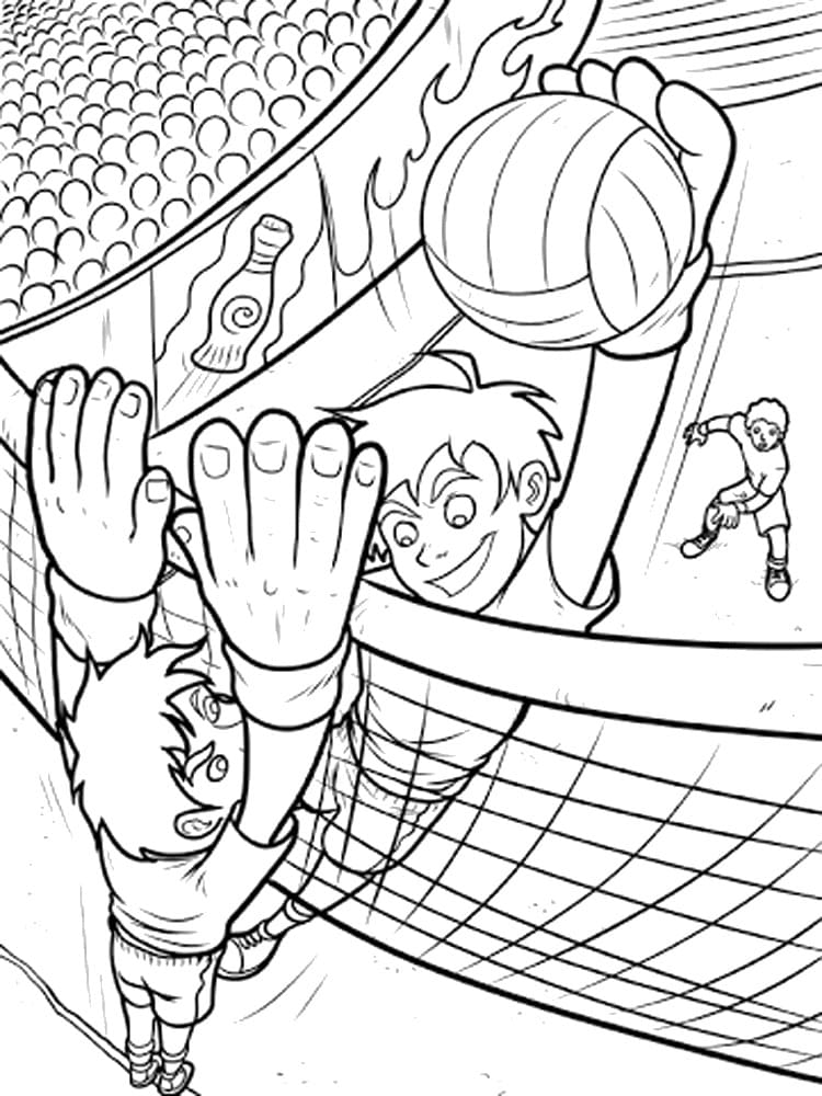 Desenho fácil De vôlei Para Colorir