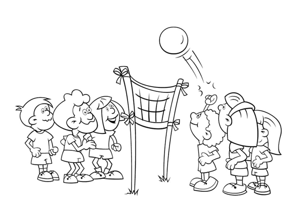 Desenho Infantil De vôlei Para Imprimir