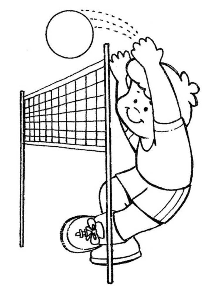Vôlei para colorir