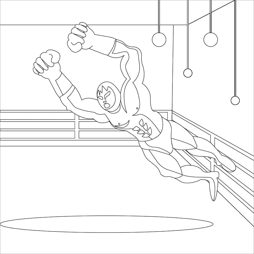 Desenho Lutador Profissional Para Colorir