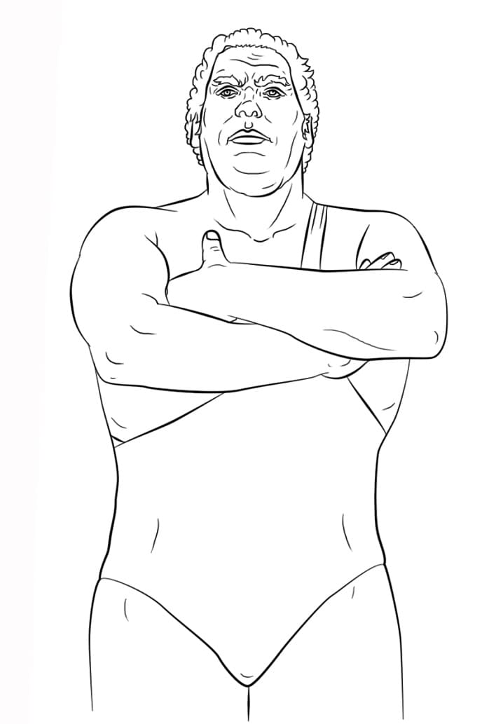 Desenho Wwe andré The Giant Para Colorir
