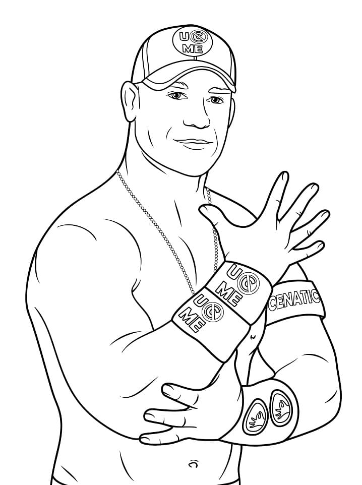 Desenho Wwe John Cena Para Colorir