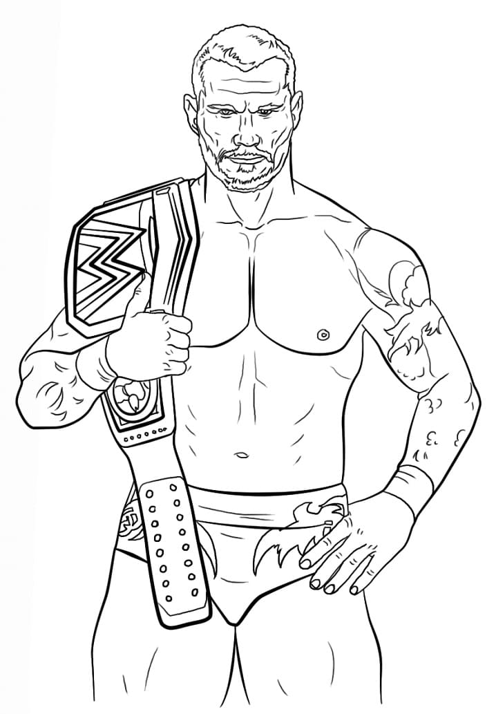 Desenho Wwe Randy Orton Para Colorir
