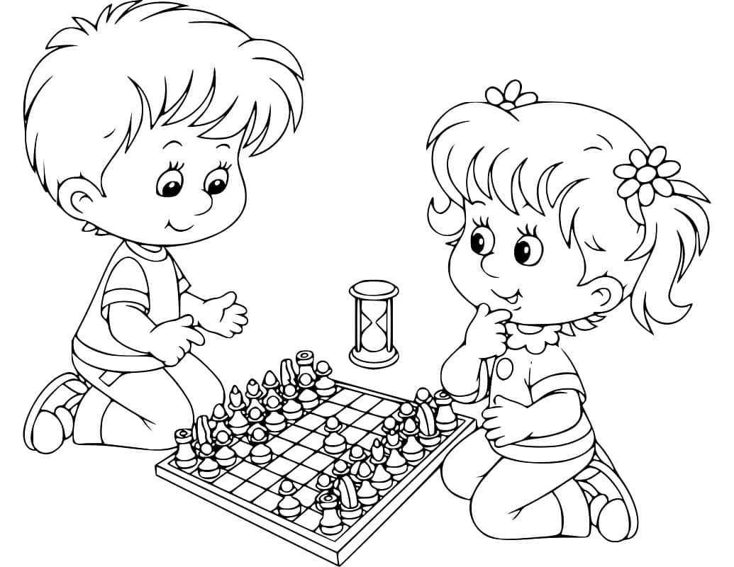 Xadrez para colorir